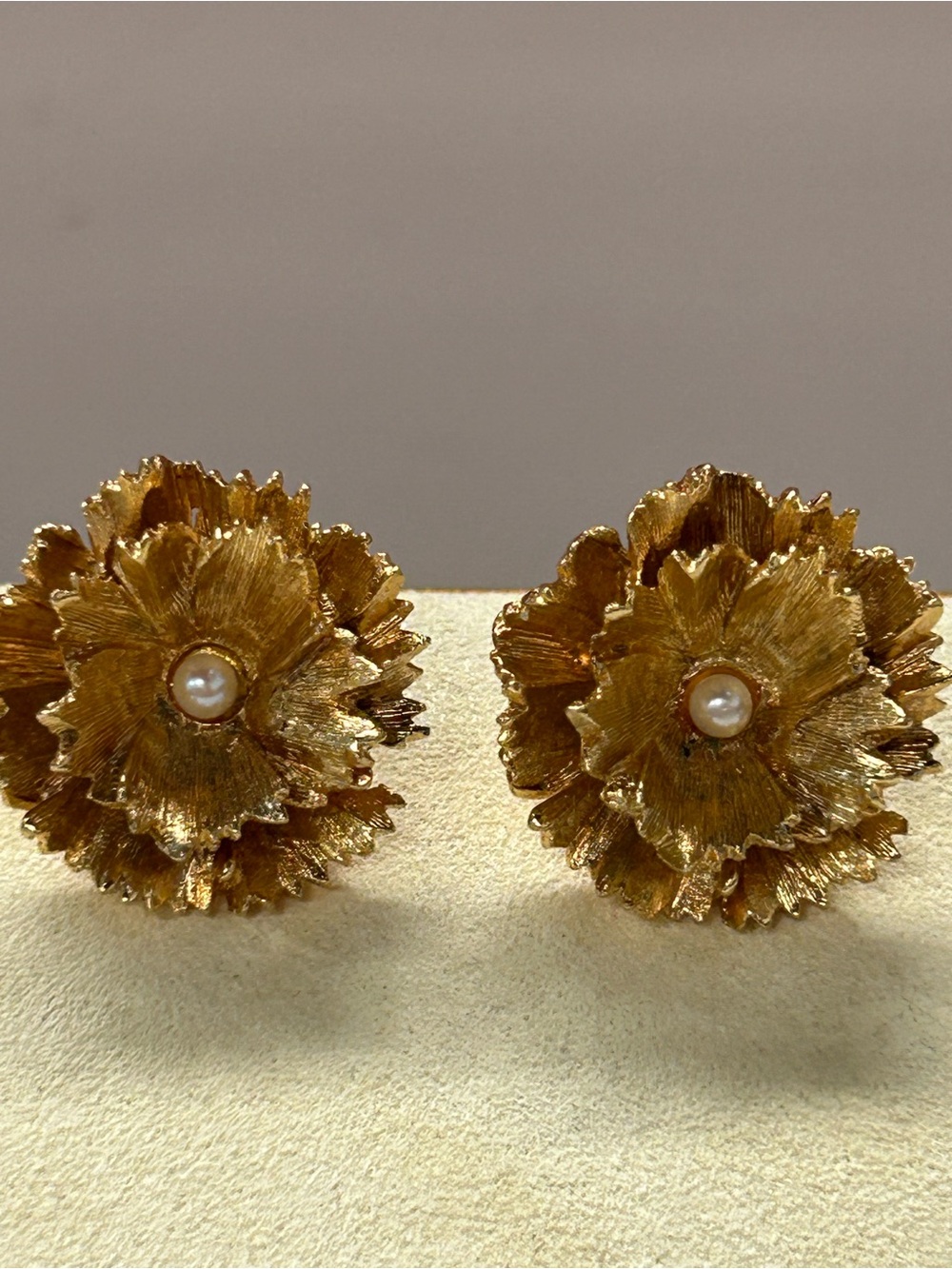 Vintage Boucher Carnation earrings